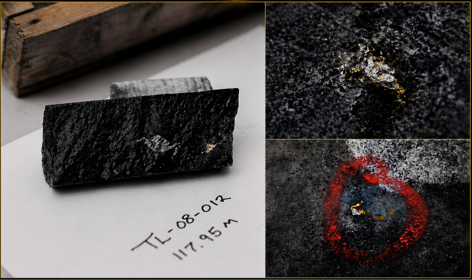 Visible gold in drill core and outcrop — Turner Lake, Nunavut
